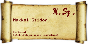 Makkai Szidor névjegykártya